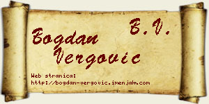 Bogdan Vergović vizit kartica